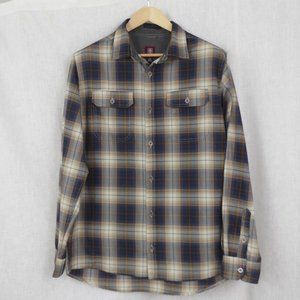 Men's Swiss Tech Plaid Flannel Shirt Size Large